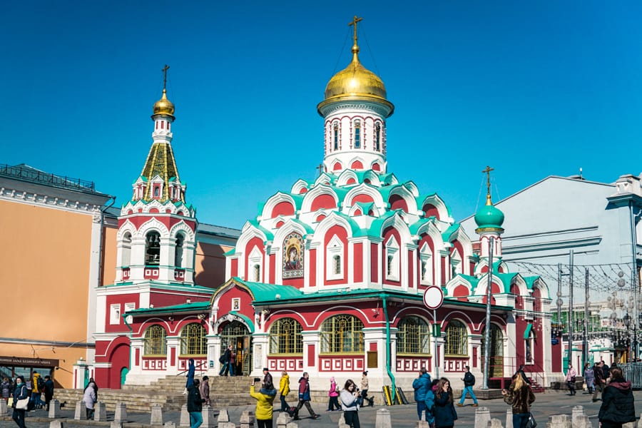 Cathedral of the Kazan Icon of the Mother of God  in Red Square Moscow
