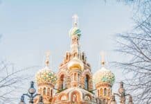 Church Of The Savior On Spilled Blood In St. Petersburg In The W