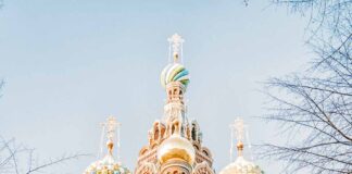 Church Of The Savior On Spilled Blood In St. Petersburg In The W