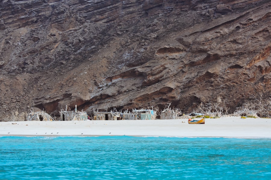 Fishing village on the beach of Socotra island, Yemen