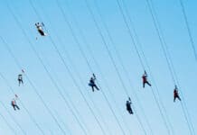 The Linq Zipline in Las Vegas Nevada