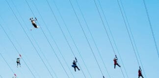 The Linq Zipline in Las Vegas Nevada
