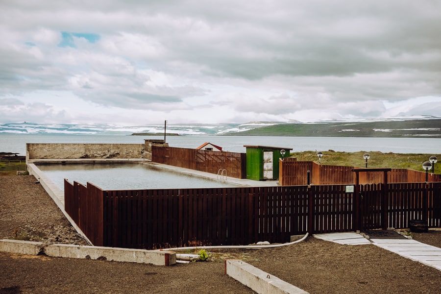 Geothermal pool at Hotel Reykjanes in Iceland