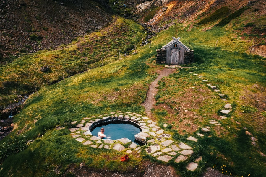 Gudrunarlaug Hot Spring In Iceland