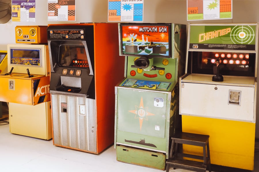 Machines in Museum of Soviet arcade machines