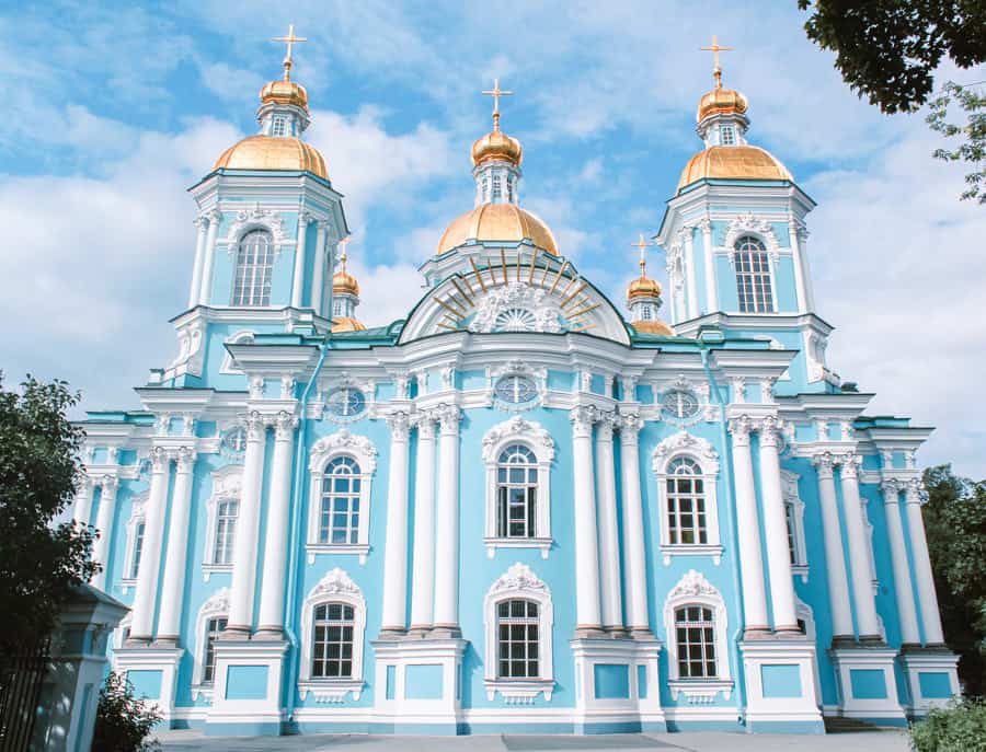 St. Nicholas Naval Cathedral in Saint Petersburg Russia