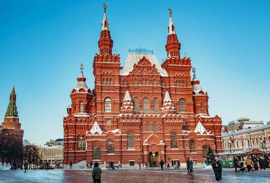 State Historical museum on Red Square, Moscow.