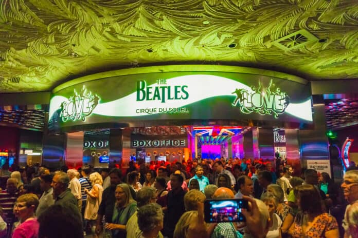 The Beatles Cirque du Soleil Theater Love Show at The Mirage hotel at Las Vegas