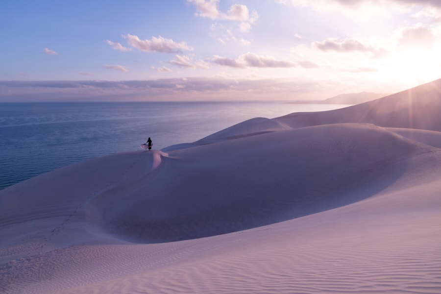 White sand dunes Socotra Yemen