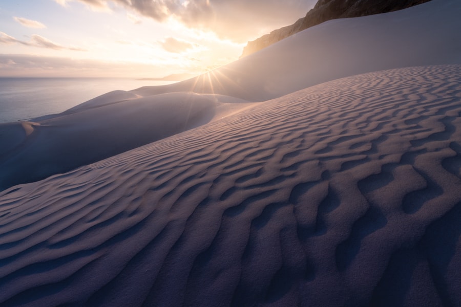 White sand dunes in Socotra Yemen