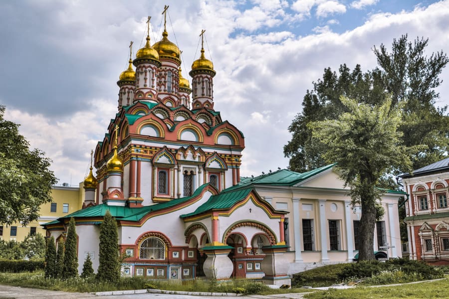 The Church of Nicholas The Wonderworker on Bersenevka in Moscow.