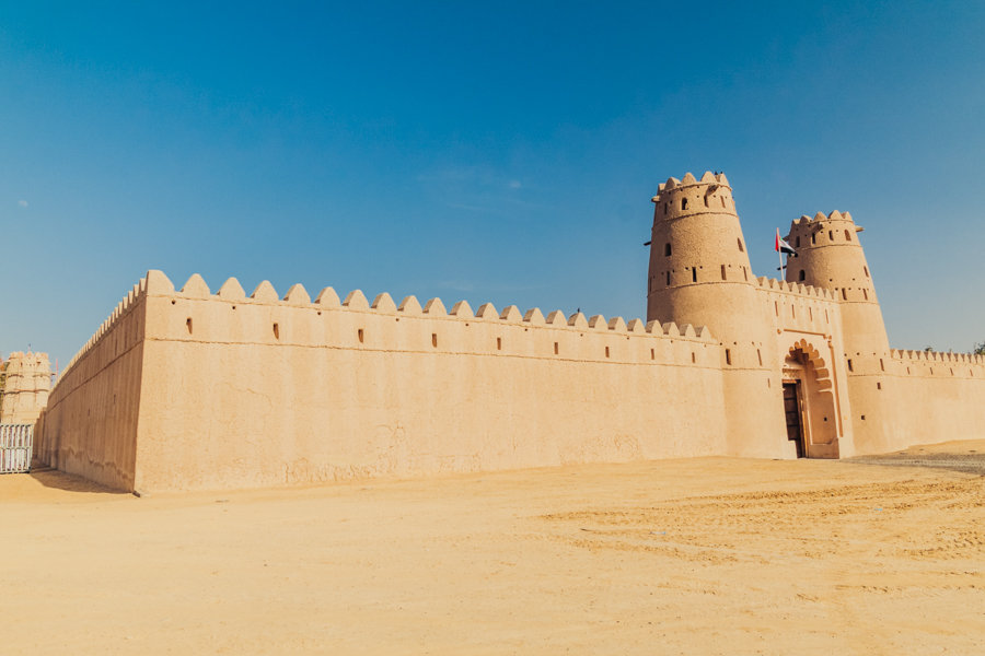 Walls Of Al Jahili Fort In Al Ain Abu Dhabi