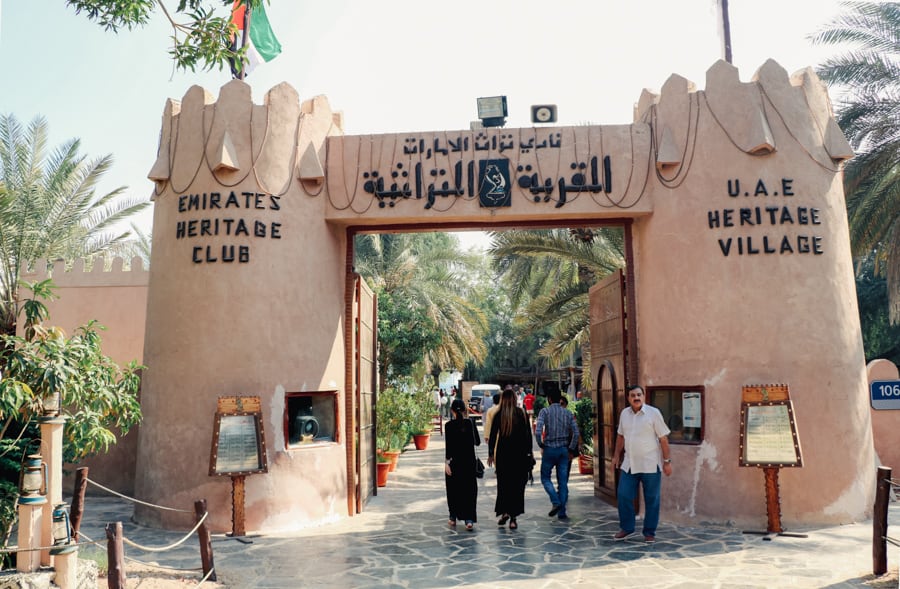 Entrance gate of emirate heritage club heritage village 