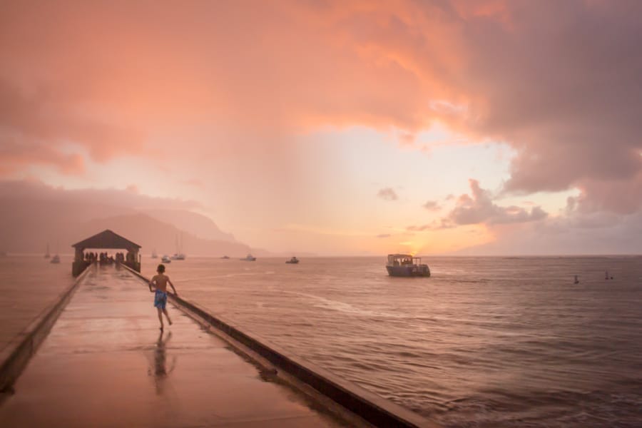 Hanalei bay in Kauai 