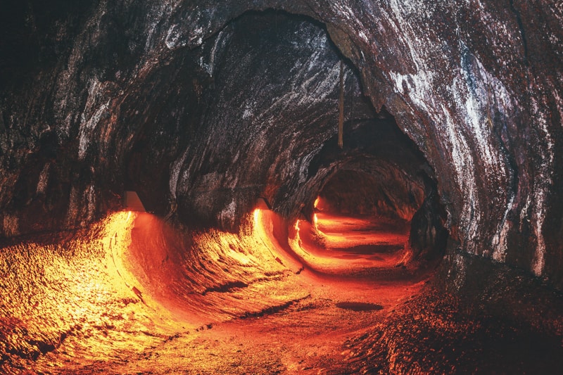 The Thurston Lava Tube in Hawaii Volcano National Park Big Island.