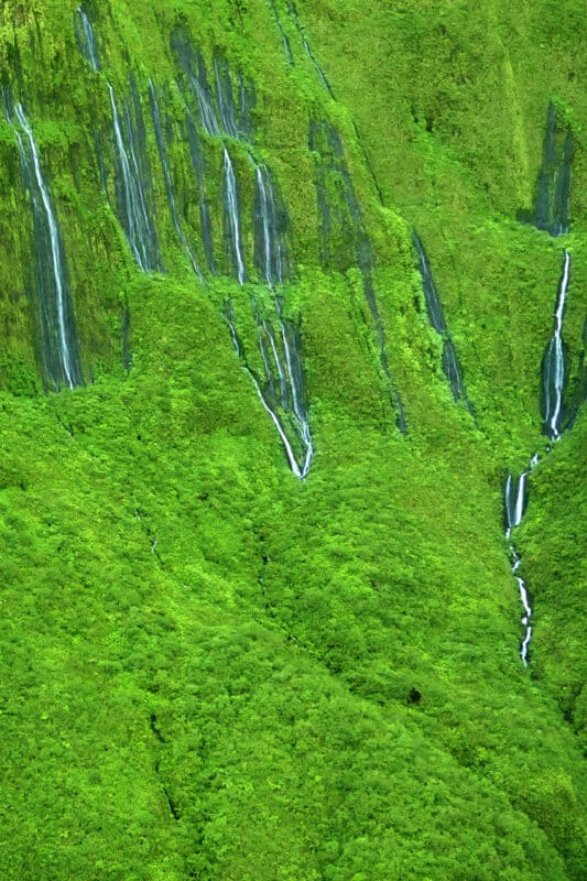 Wall of Tears waterfalls in Maui