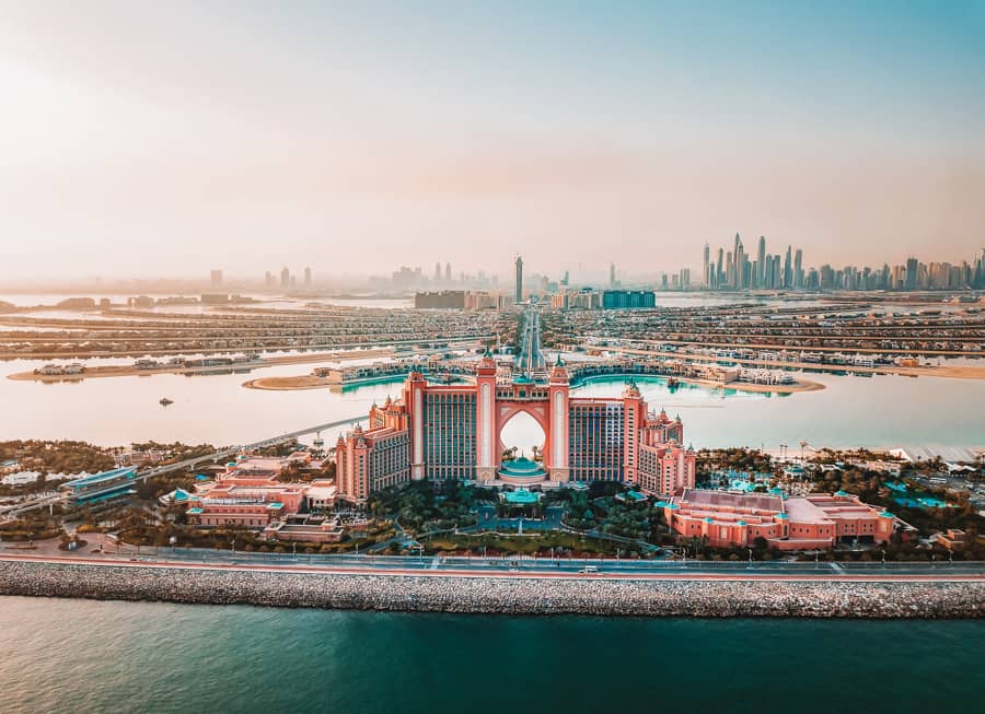 Atlantis hotel and the whole Palm island