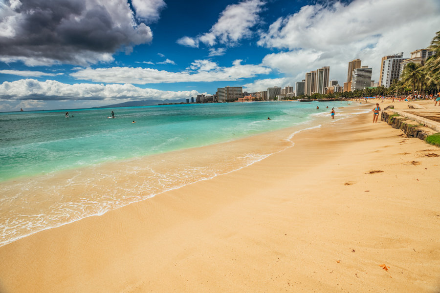 San Souci Beach Waikiki Oahu Hawaii