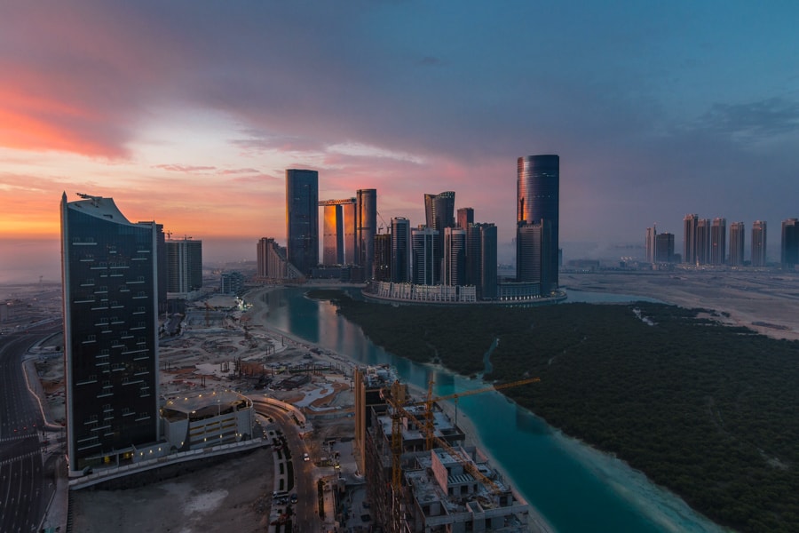 Skyscrapers on Al Reem in Abu Dhabi