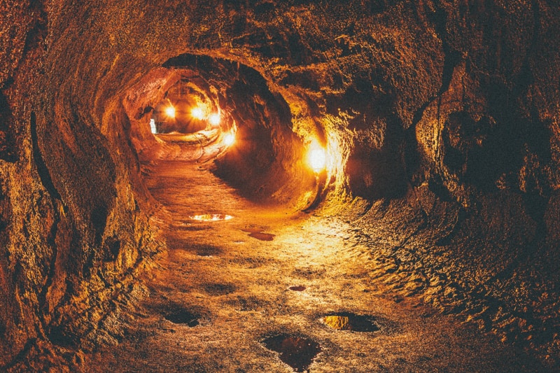 The Thurston Lava Tube in Hawaii Volcano National Park Big Island.