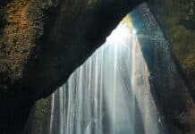 Tukad Cepung Waterfalls in Ubud Bali Indonesia