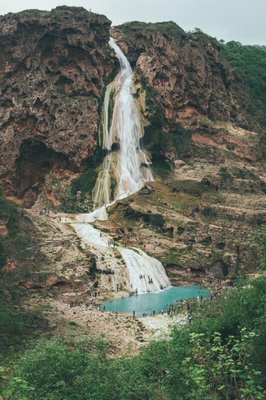 Wadi Dartbat Waterfall Travertine Curtain Salalah Oman