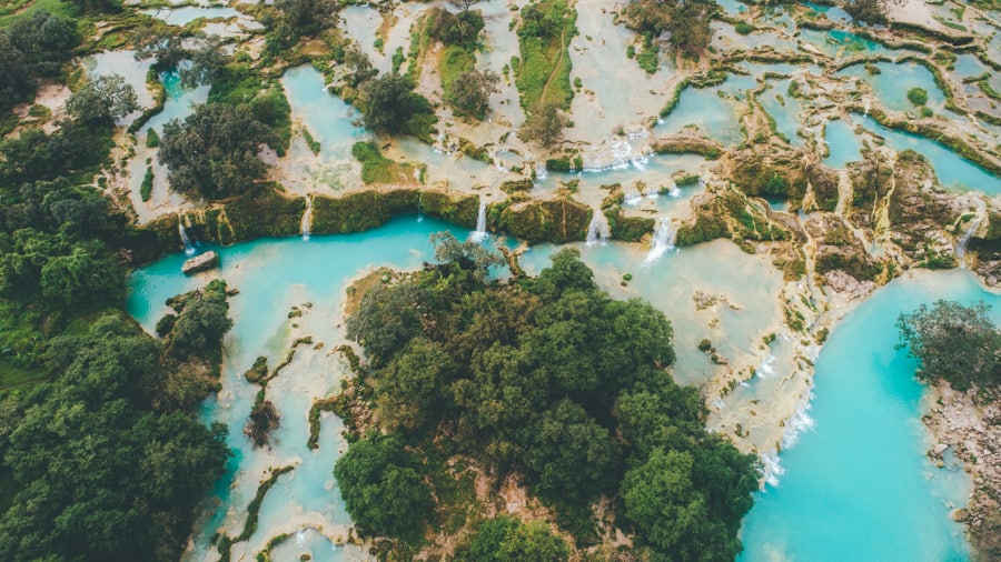 Wadi Darbat waterfalls in Salalah Oman.