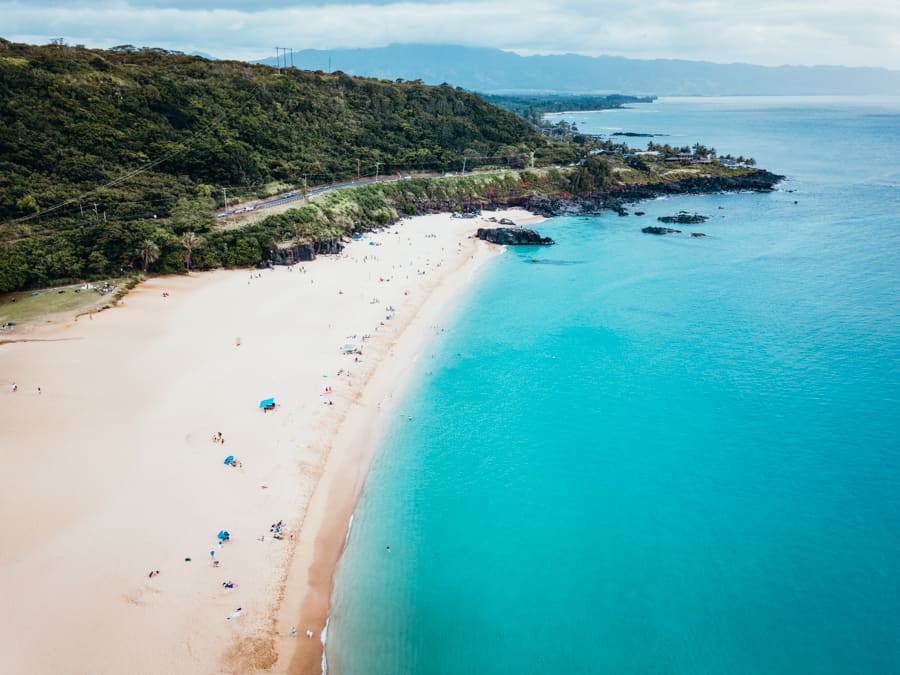 Waimea Bay Beach Park on Oahu, Hawaii north shore