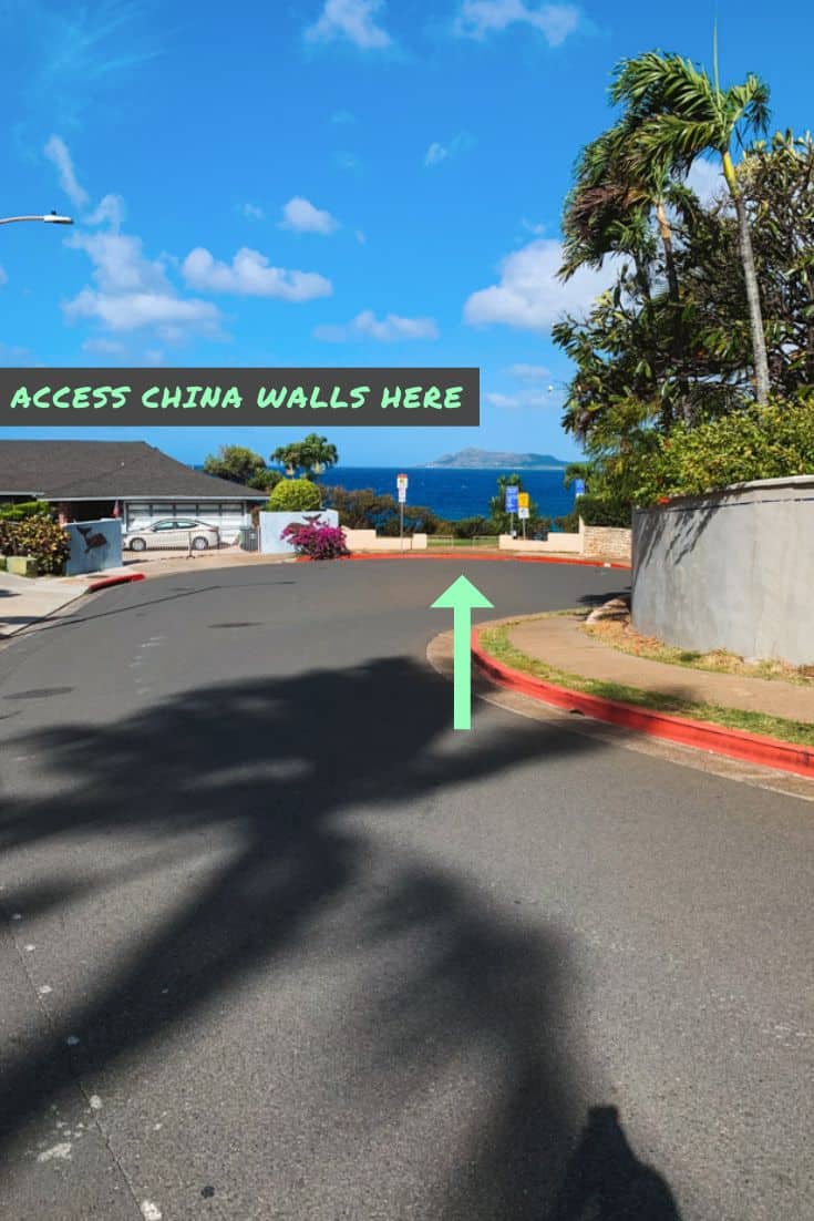 China walls trail access in Oahu