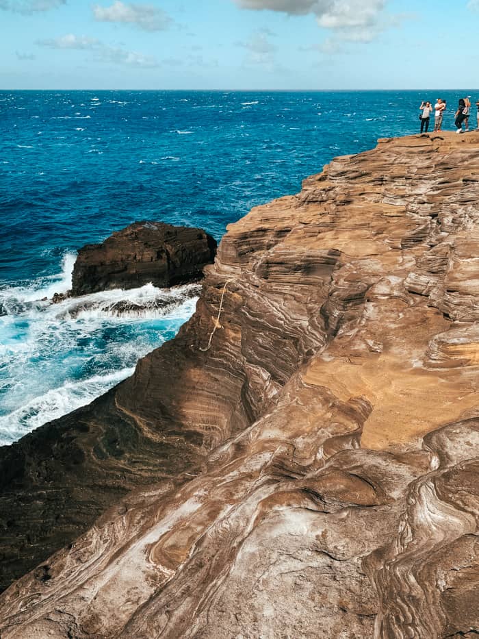 Cliff Jumping at the Spitting Caves Oahu