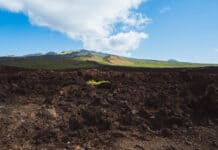 Hoapili trail and lava fields in South Maui