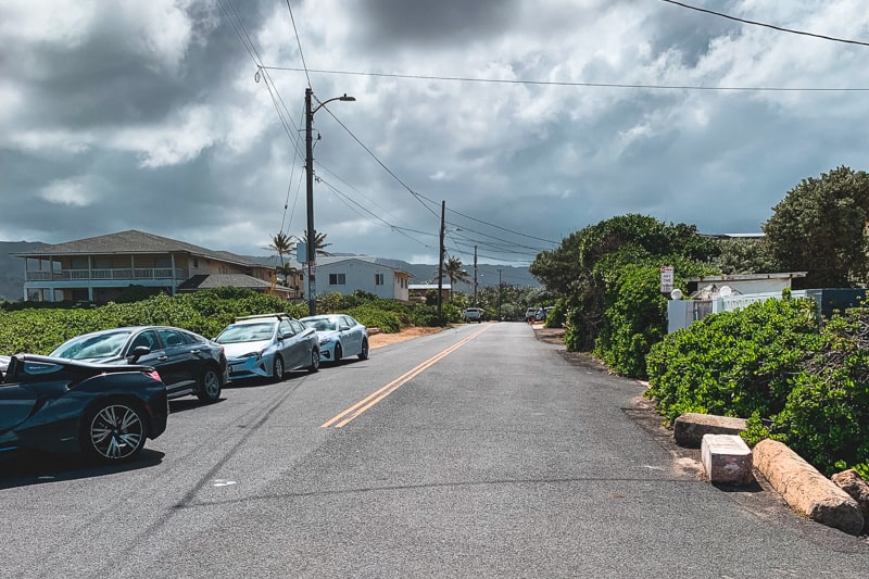 Laie Point Oahu parking