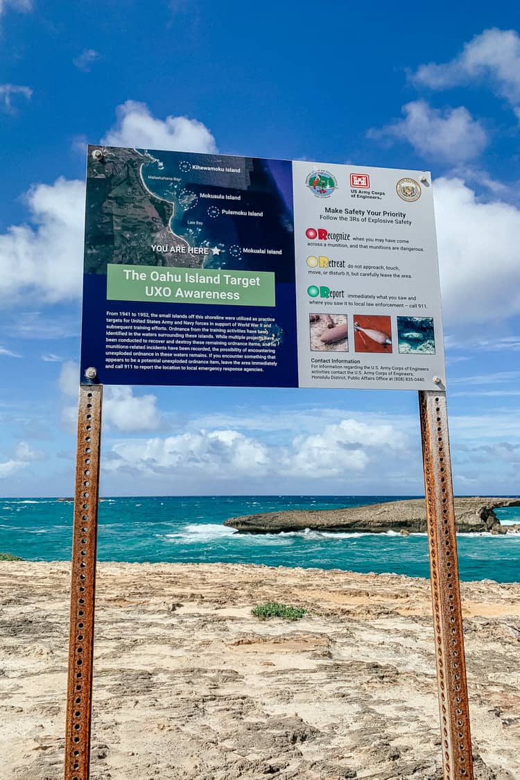 Laie Point sign Oahu