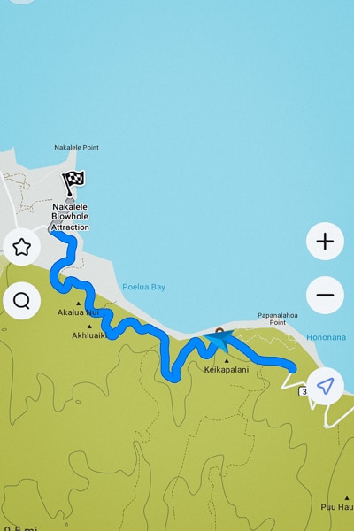 Nakalele Blowhole map