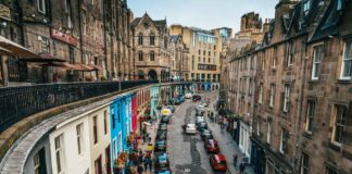 Victoria's street Edinburgh Scotland