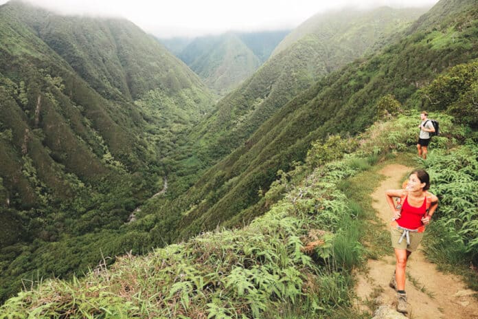 Waihee ridge trail in Maui Hawaii