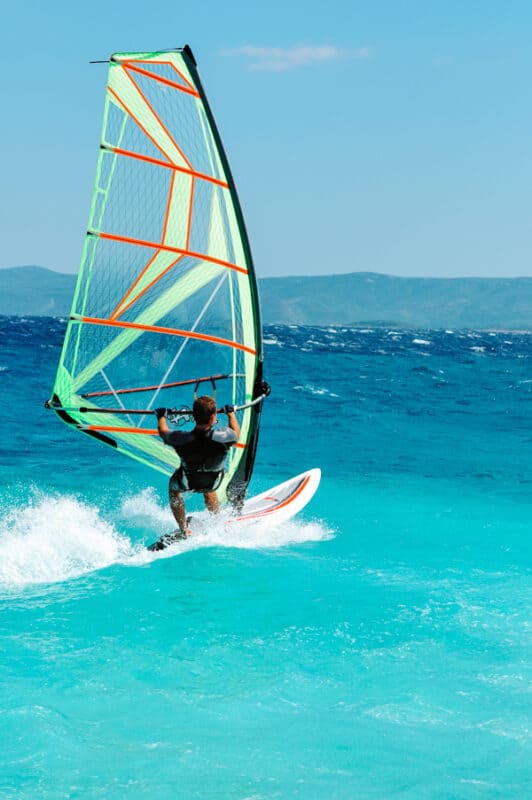 Windsurfing at Airport beach in Maui Hawaii