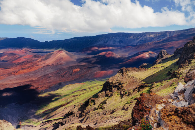 Haleakala volcano crater taken at Kalahaku overlook at Haleakala summit.