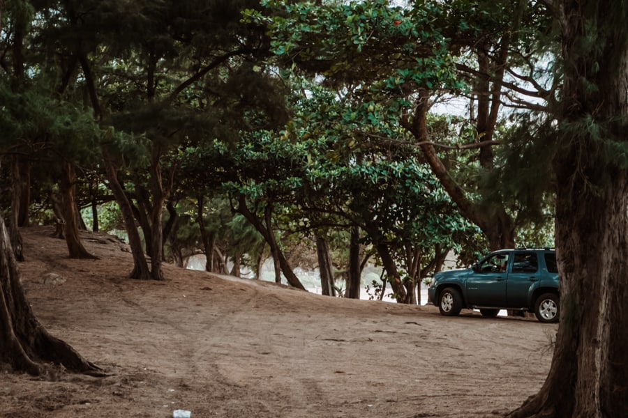 Anahola Beach parking