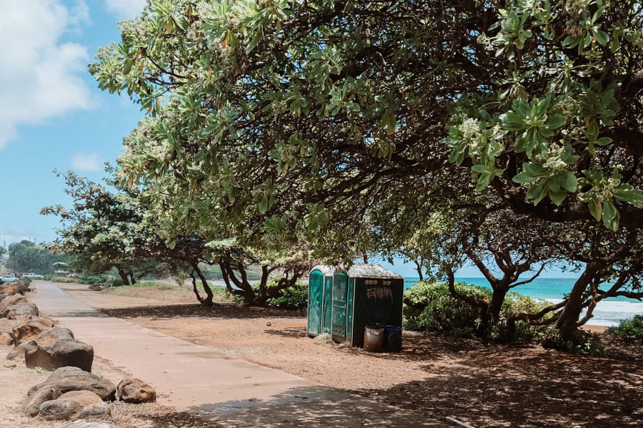 Kealia Beach facilities on Kauai Hawaii