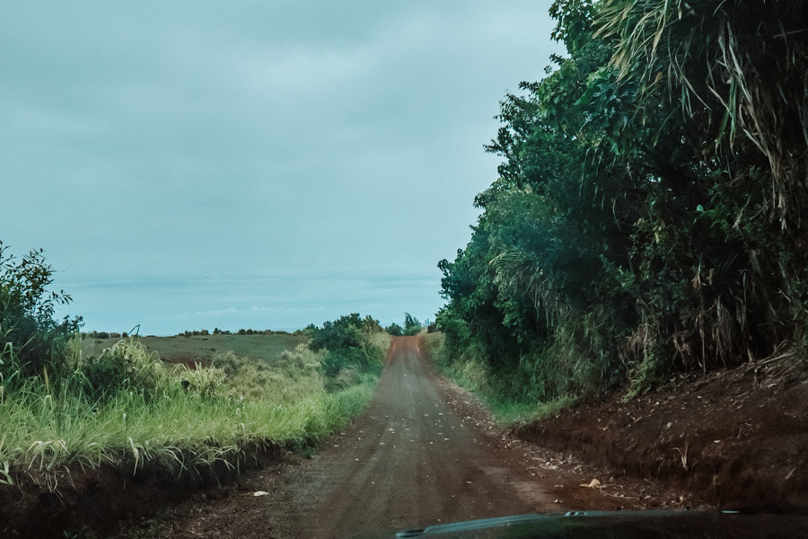 Larsens Beach Kauai dirt road access