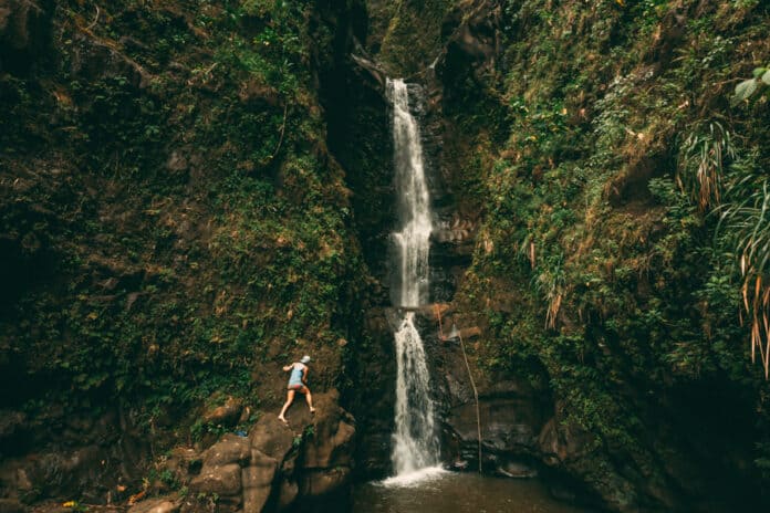 Makaleha Falls hike in Kauai Hawaii