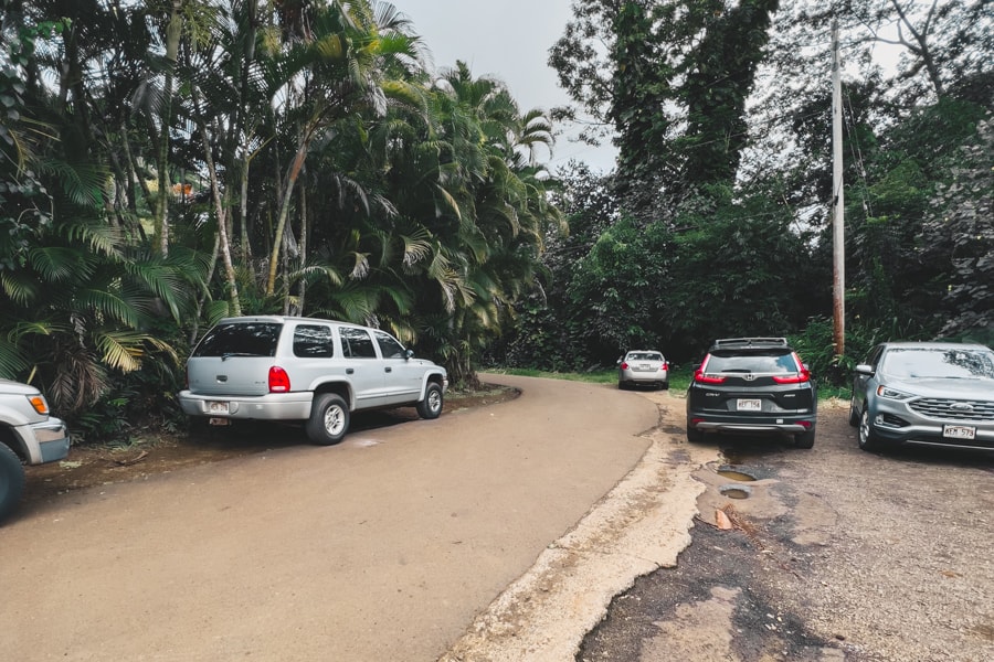 Makaleha Falls hike parking