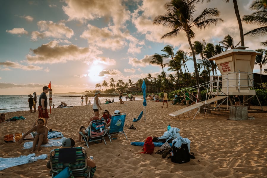 Poipu Beach Park in Kauai Hawaii