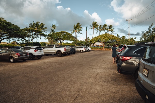 Poipu beach parking