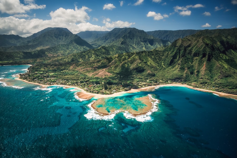 Tunnels Beach reef system snorkeling in Kauai