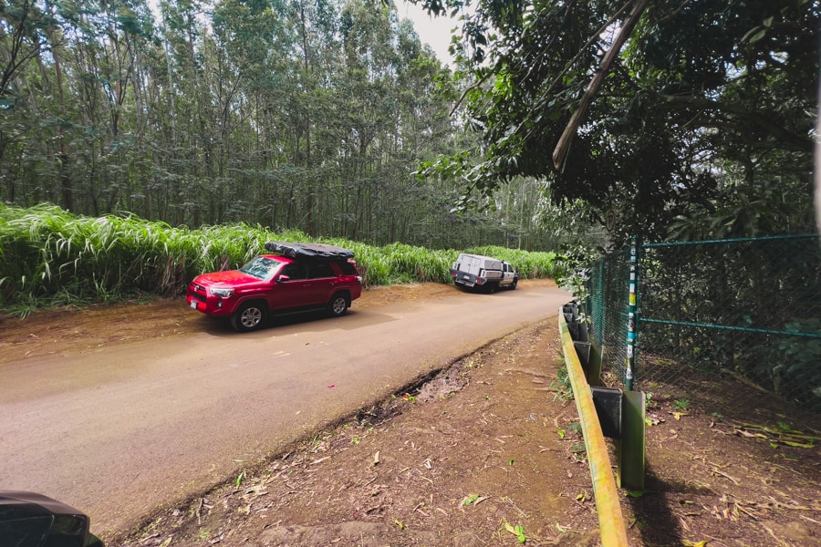 Wailua Falls Hike parking