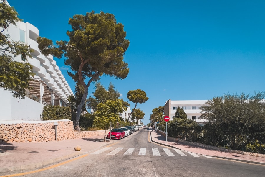 Cala Gran street parking in Mallorca Spain