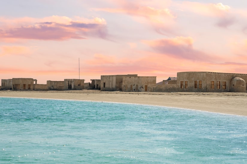 Old ruin beach on the north side of qatar