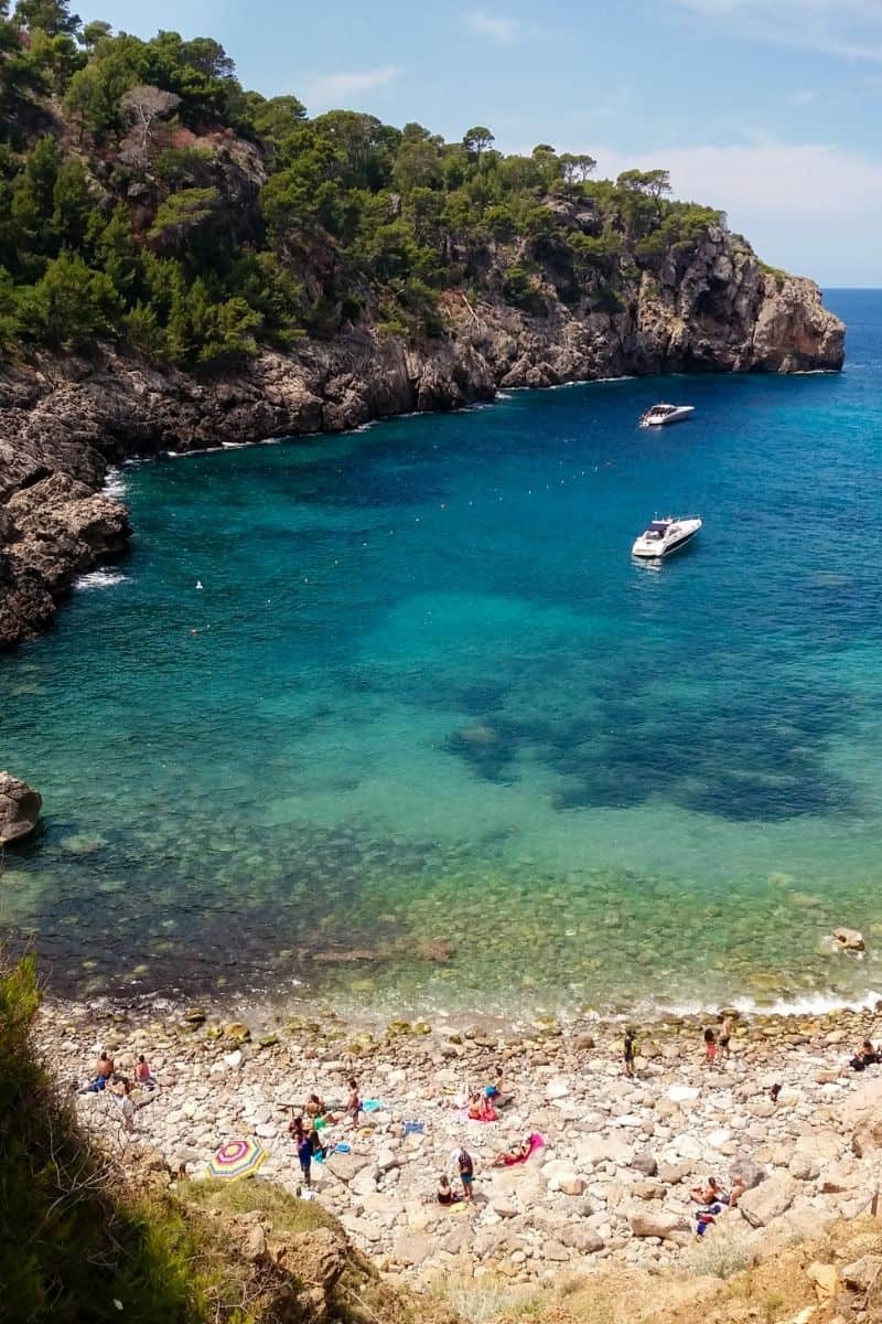 Cala de Deià beach in Mallorca